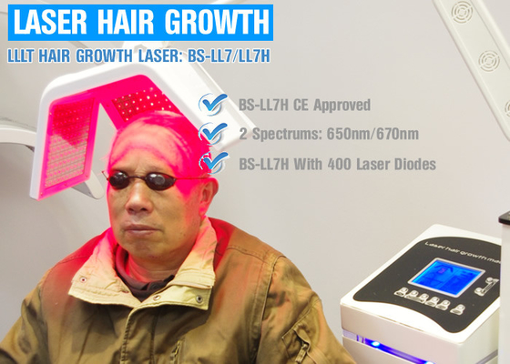 Laserowa maszyna do wzrostu włosów z regulacją energii i rzeczywistymi diodami laserowymi o długości fali 650 nm / 670 nm