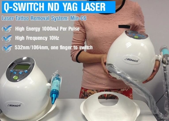 Przenośna maszyna laserowa Pico Q Switch Nd Yag Laserowe usuwanie tatuaży
