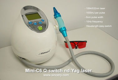 ND YAG Q - Switched Laser do usuwania tatuażu z zamkniętym obiegiem powietrza chłodzonego powietrzem