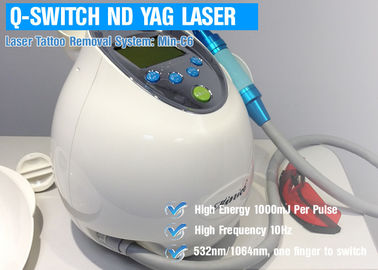Maszyna do usuwania tatuażu laserem ND YAG 1064 nm / 532 nm, urządzenie do usuwania tatuażu laserowego